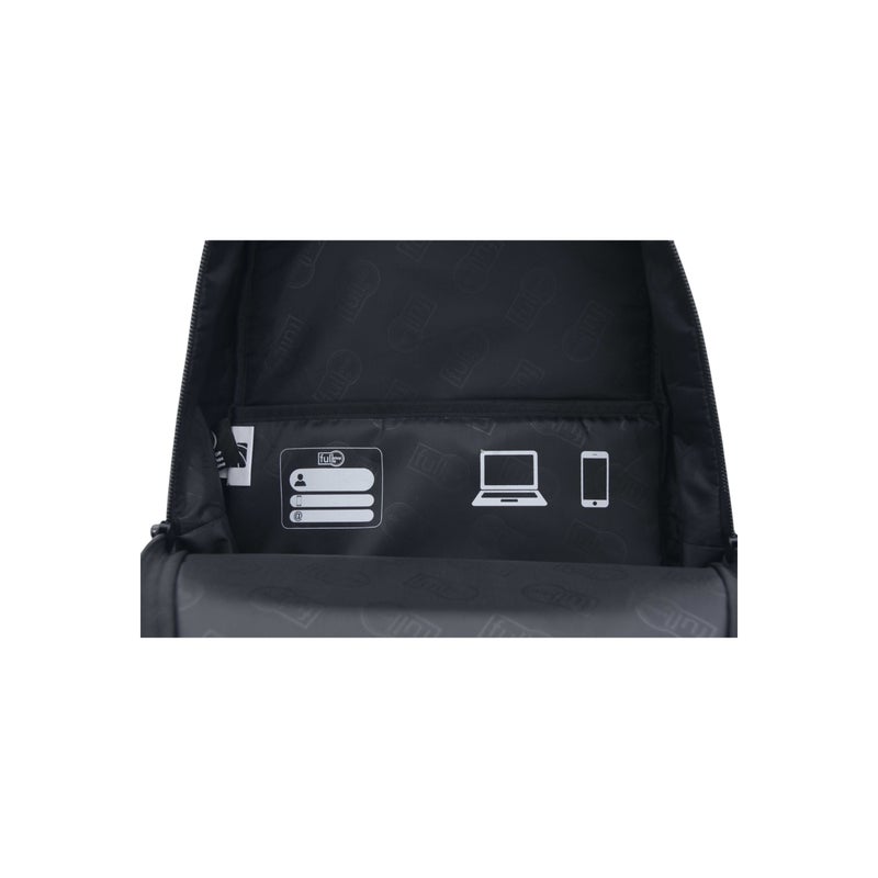 Full Stop Panelled Backpack in Black for Kids - Image 4